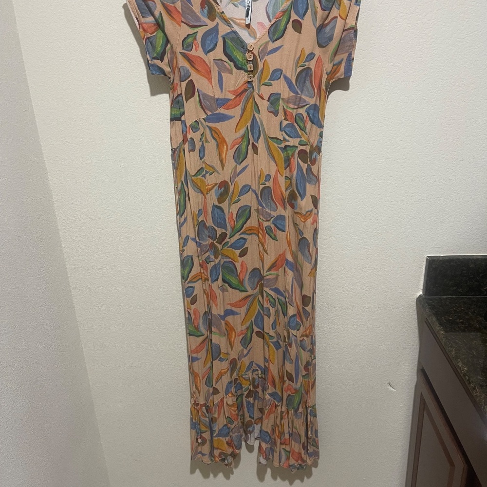 Rachel Pally Crepe Joline Orange Floral Maternity Dress Size S - Picture 10 of 15